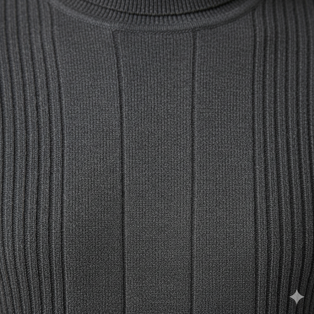 Herren Rollkragenpullover mit Strukturmuster