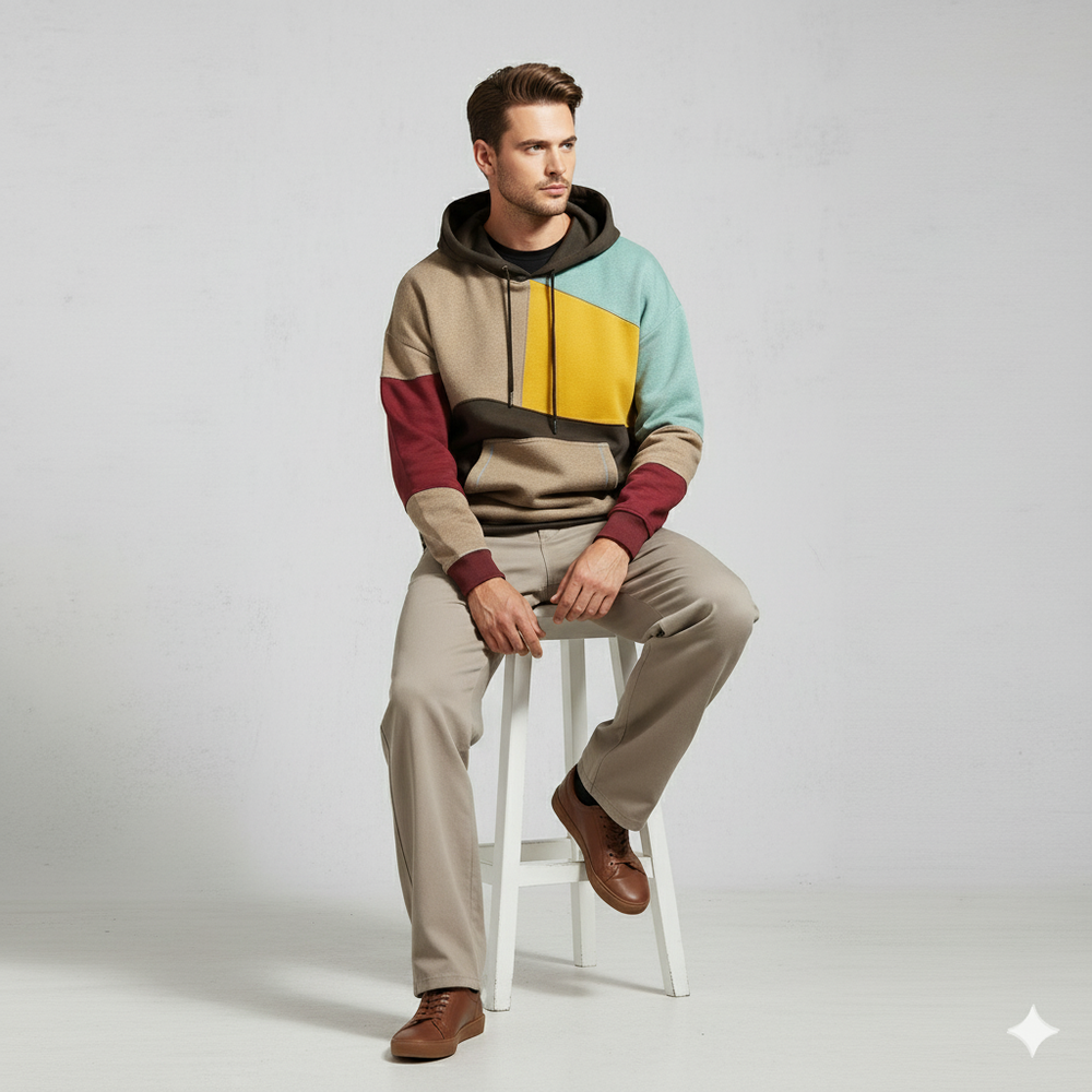 Stylischer Herren Hoodie | Muster & Casual | Herbst