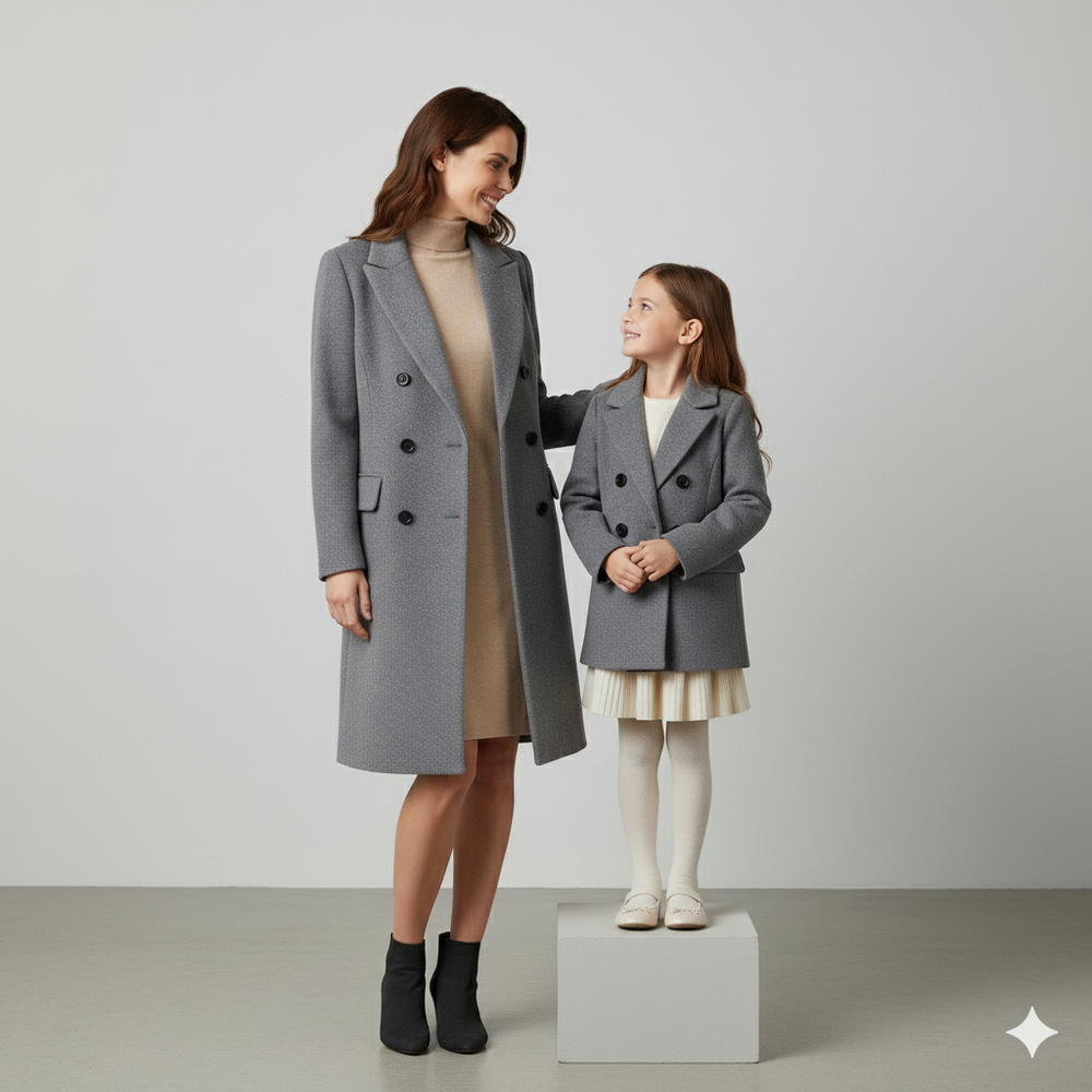 Damen Wollmantel mit Reverskragen | Doppelreihig & Klassisch | Winter