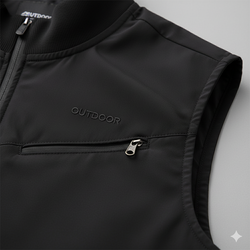 Herren Outdoor Weste mit Reißverschluss | Leicht & Atmungsaktiv