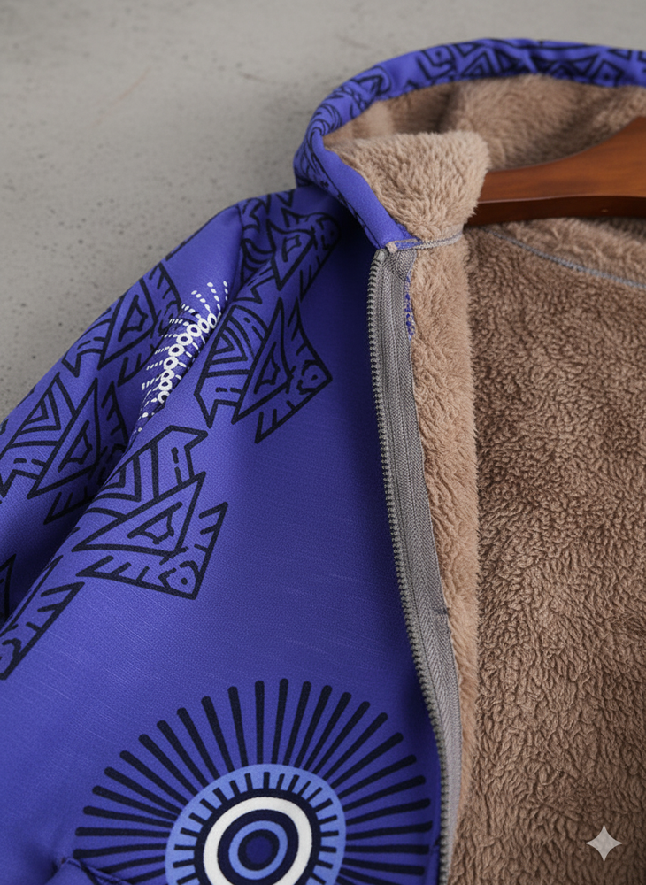 Damen Fleecejacke mit Kapuze | Plüsch & Kuschelig | Herbst/Winter