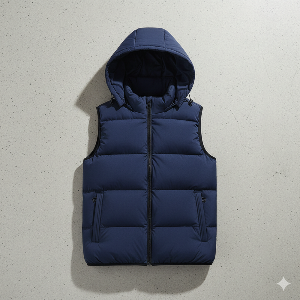 Herren Steppweste mit Kapuze | Warm & Bequem | Herbst/Winter