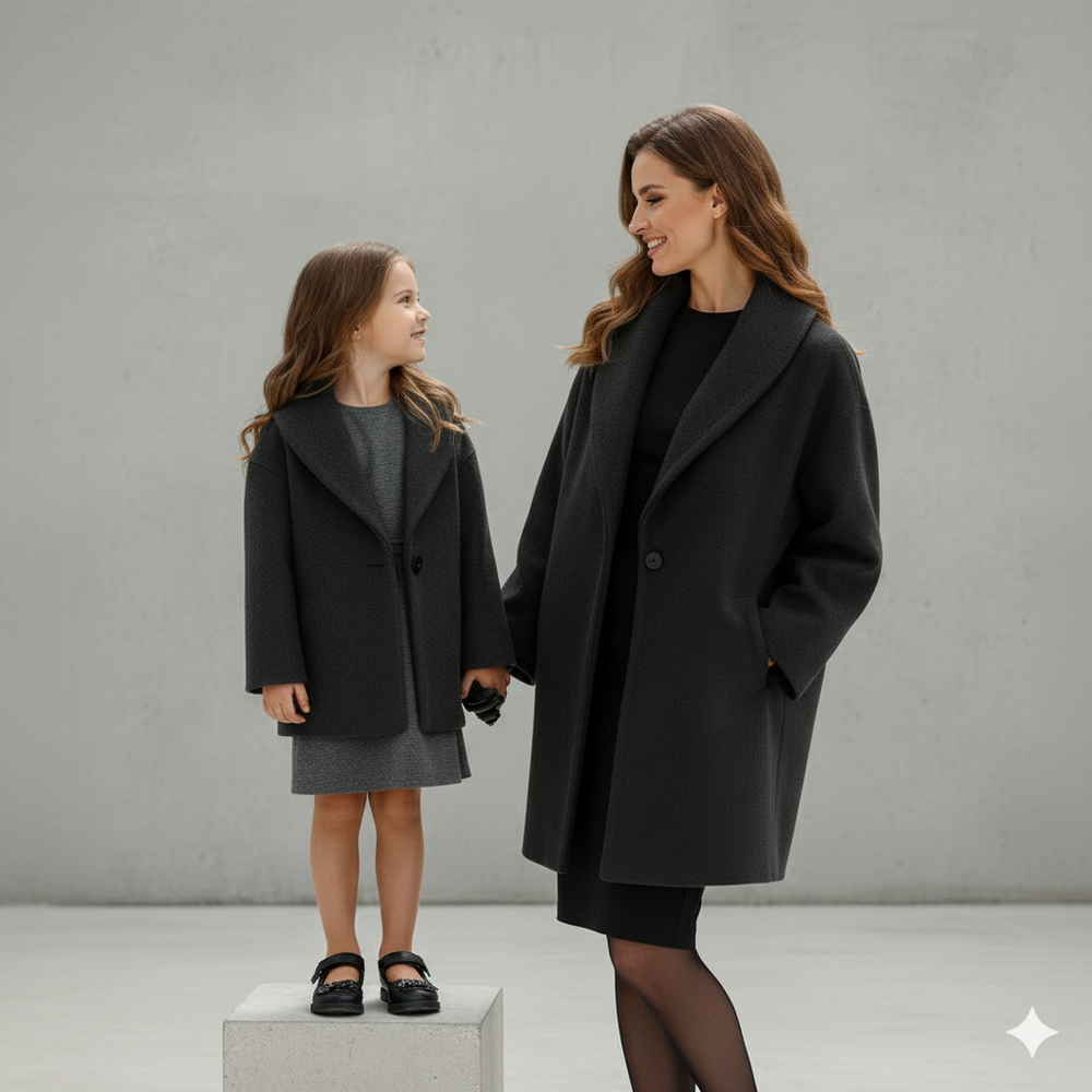 Damen Wollmantel Figurbetont Elegant | Stehkragen | Herbst Winter