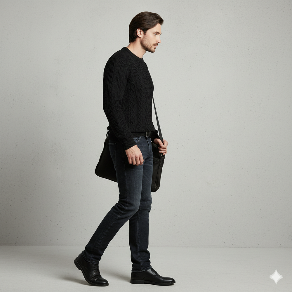 Herren Strickpullover mit Strukturmuster | Modern & Warm | Winter