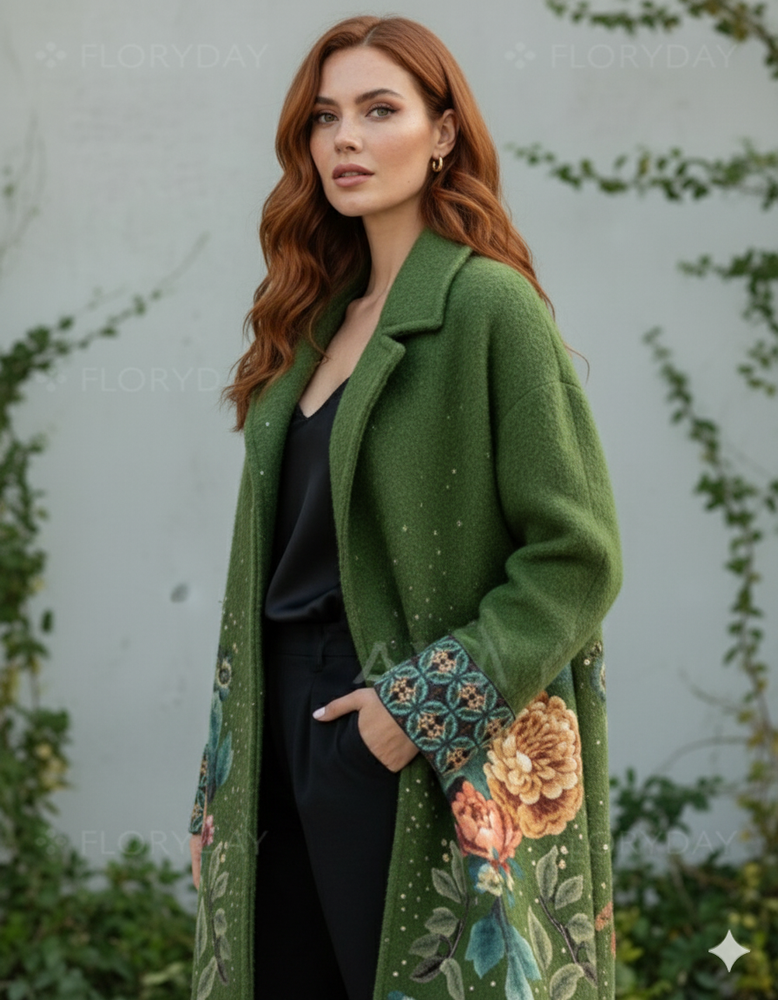 Damen Wollmantel mit Karomuster | Oversize & Warm | Winter