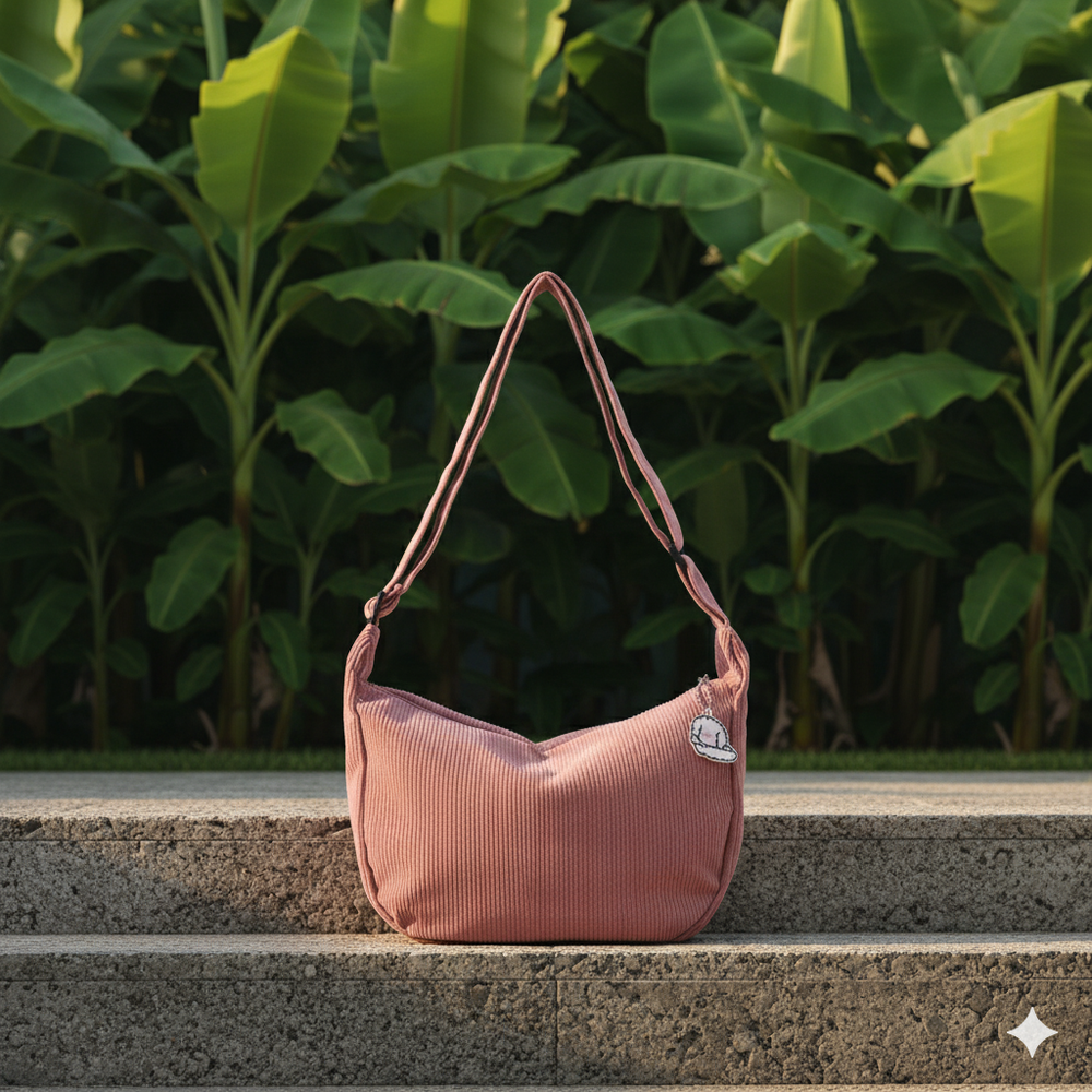 Lässige Damen Umhängetasche aus Cord | Leicht & Bequem