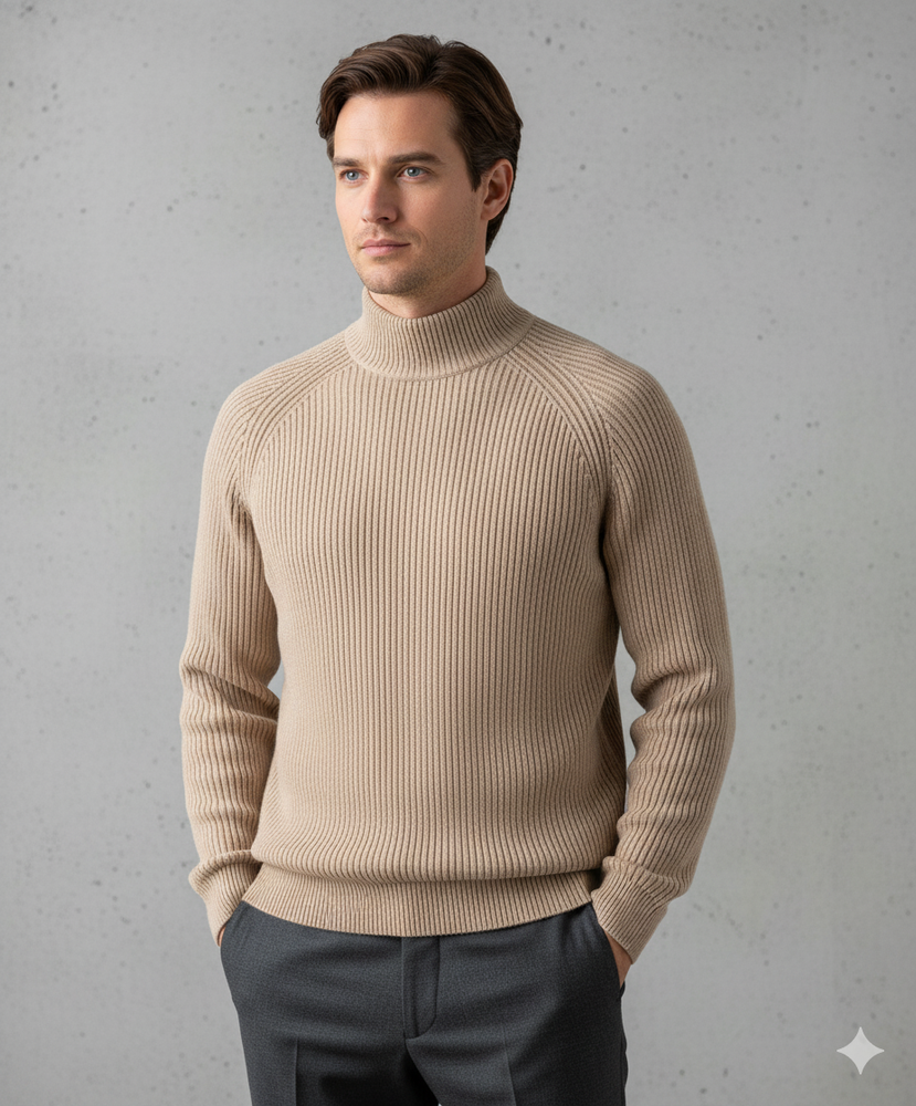 Herren Strickpullover mit Rollkragen | Warm & Elegant | Winter