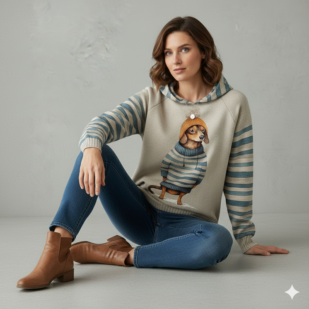 Weicher Damen Hoodie mit Tierprint
