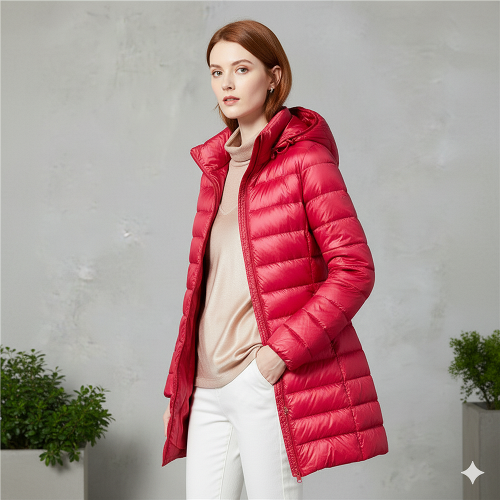 Damen Daunenjacke mit Kapuze | Leicht & Warm | Winter