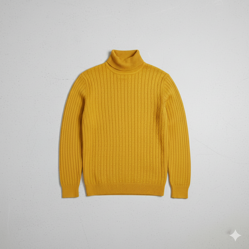 Feiner Herren Strickpullover mit Rollkragen