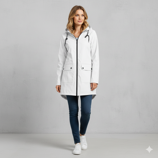 Damen Regenjacke mit Kapuze | Leicht & Wasserdicht | Übergang
