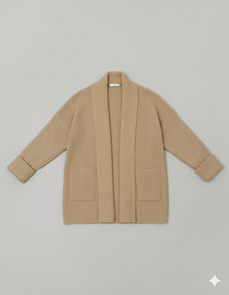 Damen Strickjacke mit Reverskragen | Warm & Lässig Winter