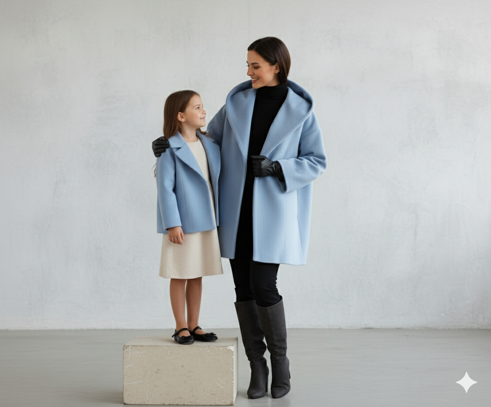 Damen Wollmantel Figurbetont Elegant | Stehkragen | Herbst Winter