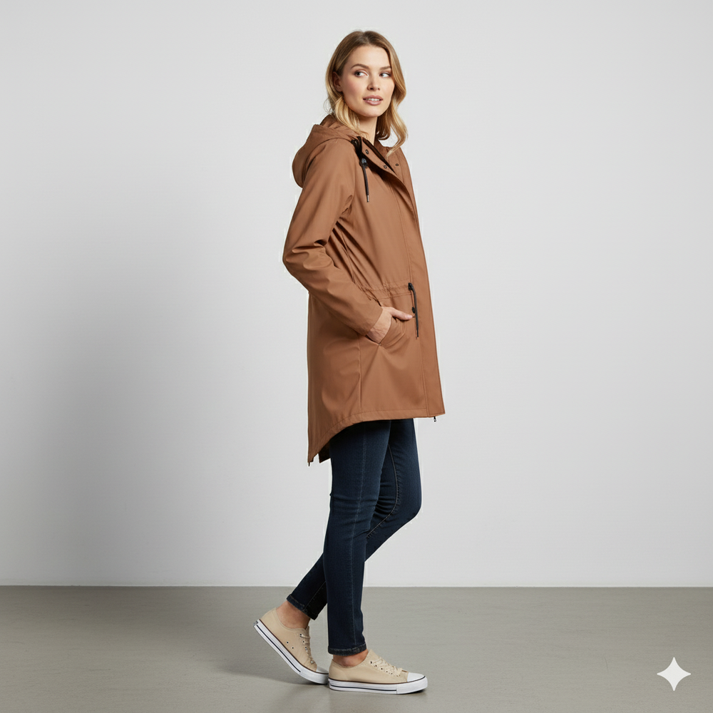 Damen Regenjacke mit Kapuze | Leicht & Wasserdicht | Übergang