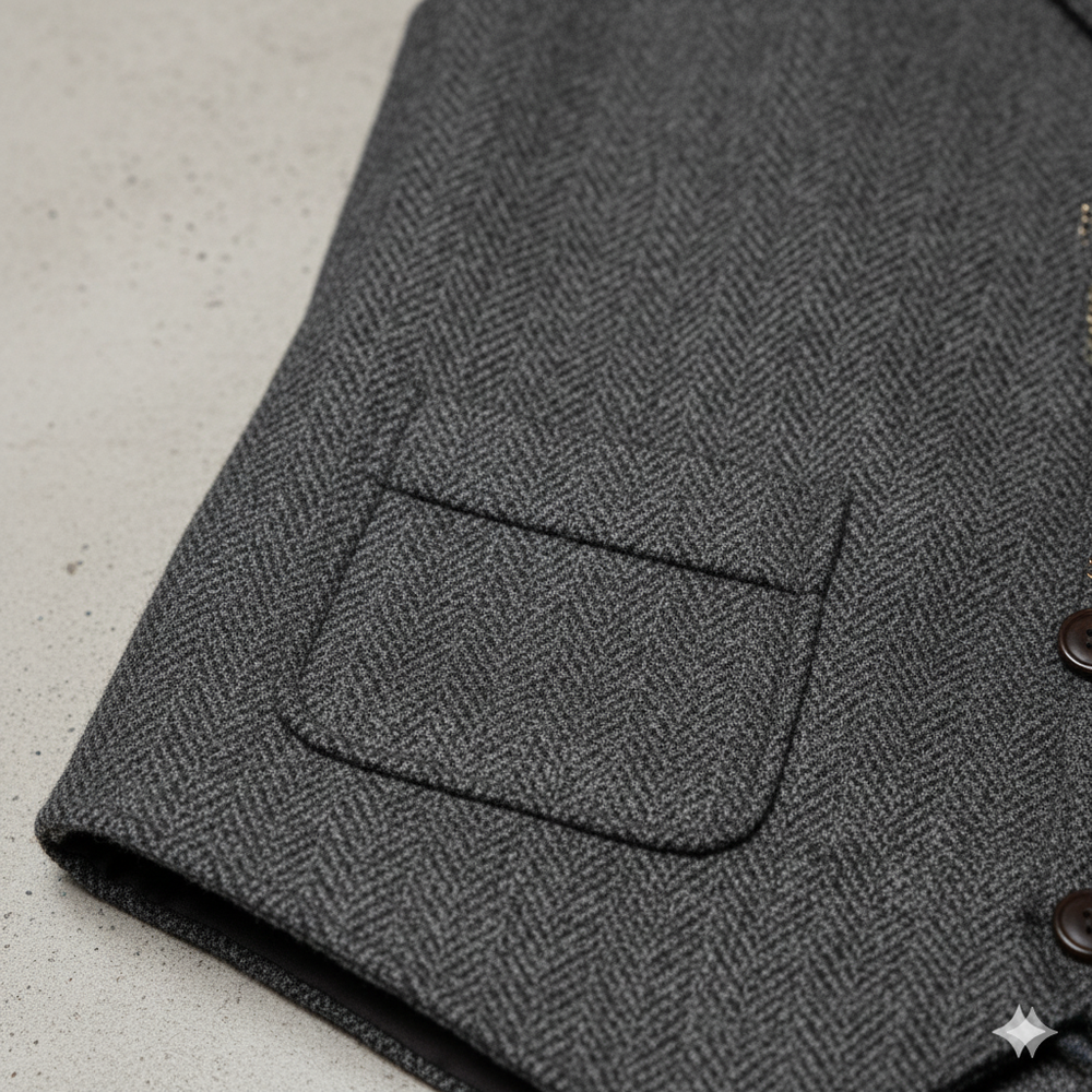 Herren Weste mit Fischgrätenmuster | Elegant & Modern | Herbst/Winter