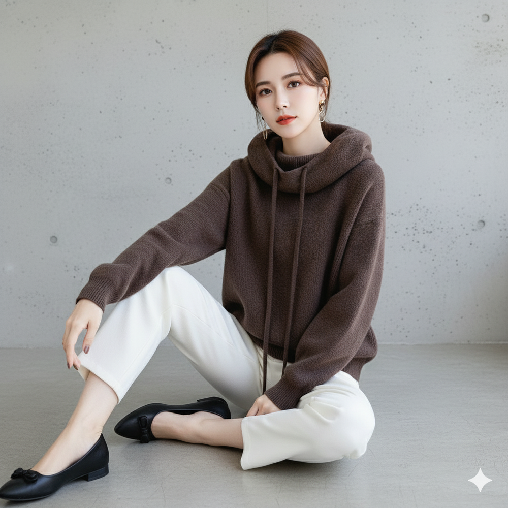 Weicher Damen Kapuzenpullover