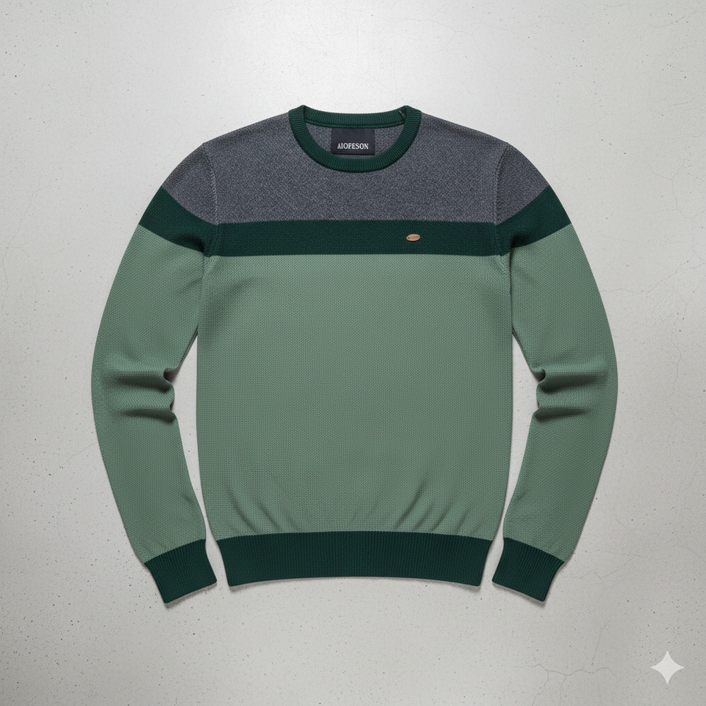 Gemusterter Strickpullover für Herren