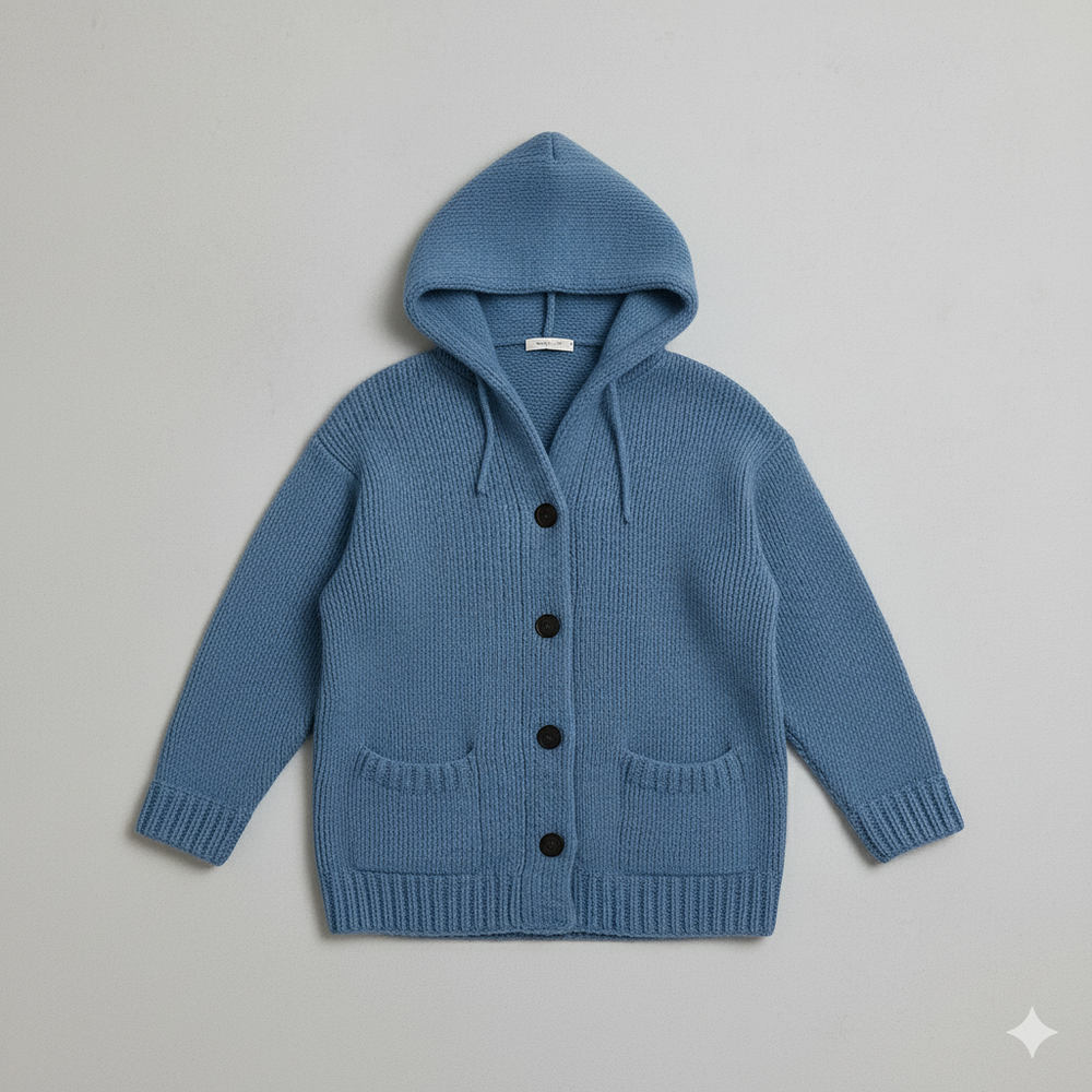 Kuscheliger Damen Strickjacke mit Kapuze | Warm für Herbst/Winter