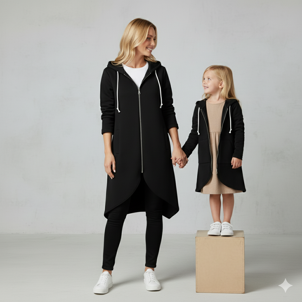 Damen Sweatjacke mit Kapuze & Reißverschluss | Herbst/Winter