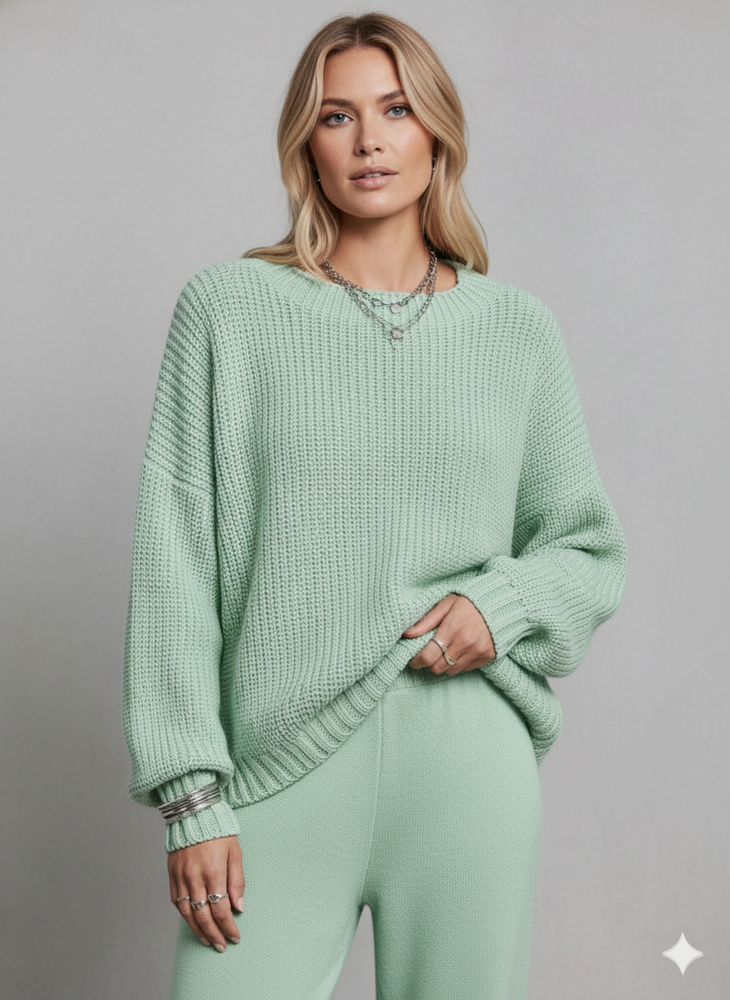 Locker gestrickter Damenpullover | Oversize & Freizeit