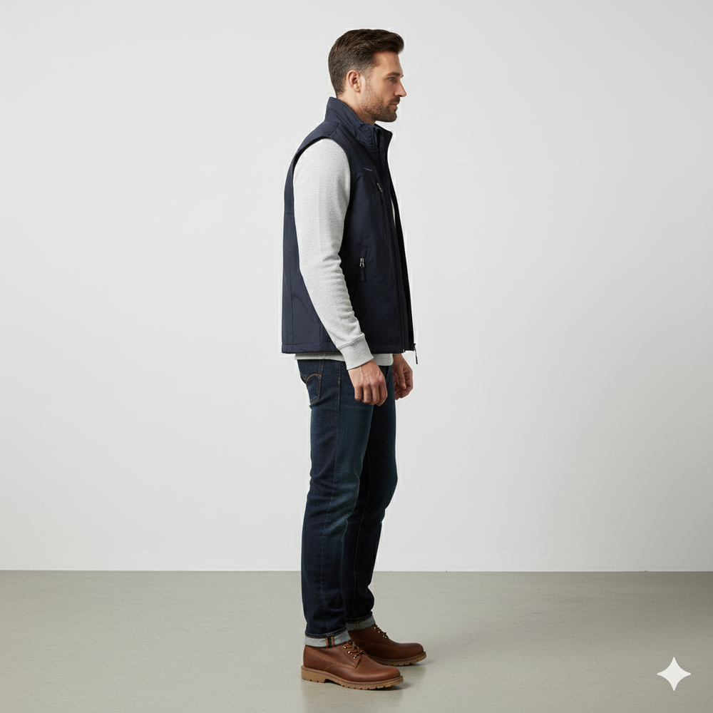 Herren Outdoor Weste mit Taschen | Leicht & Atmungsaktiv | Übergang