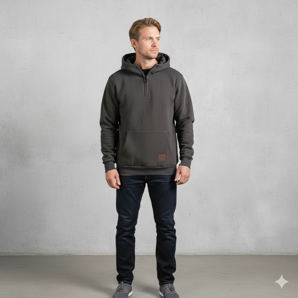 Herren Hoodie mit Reißverschluss | Warm & Bequem | Winter