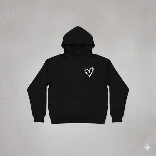 Damen Hoodie mit Herz Print | Lässig & Bequem