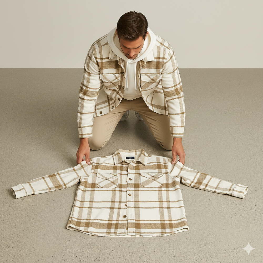 Herren Karohemd mit Kapuze | Warm & Lässig für Herbst & Winter