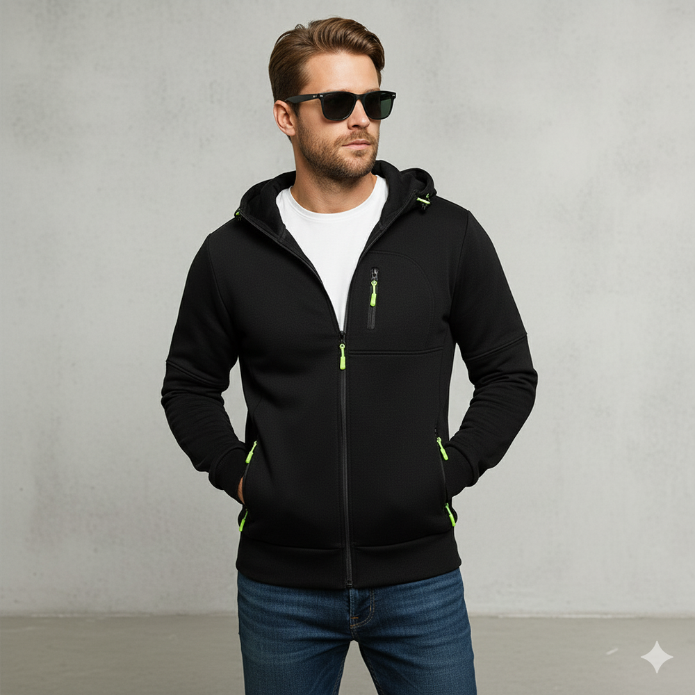 Fleecejacke für Herren mit Kapuze | Warm & Bequem | Herbst