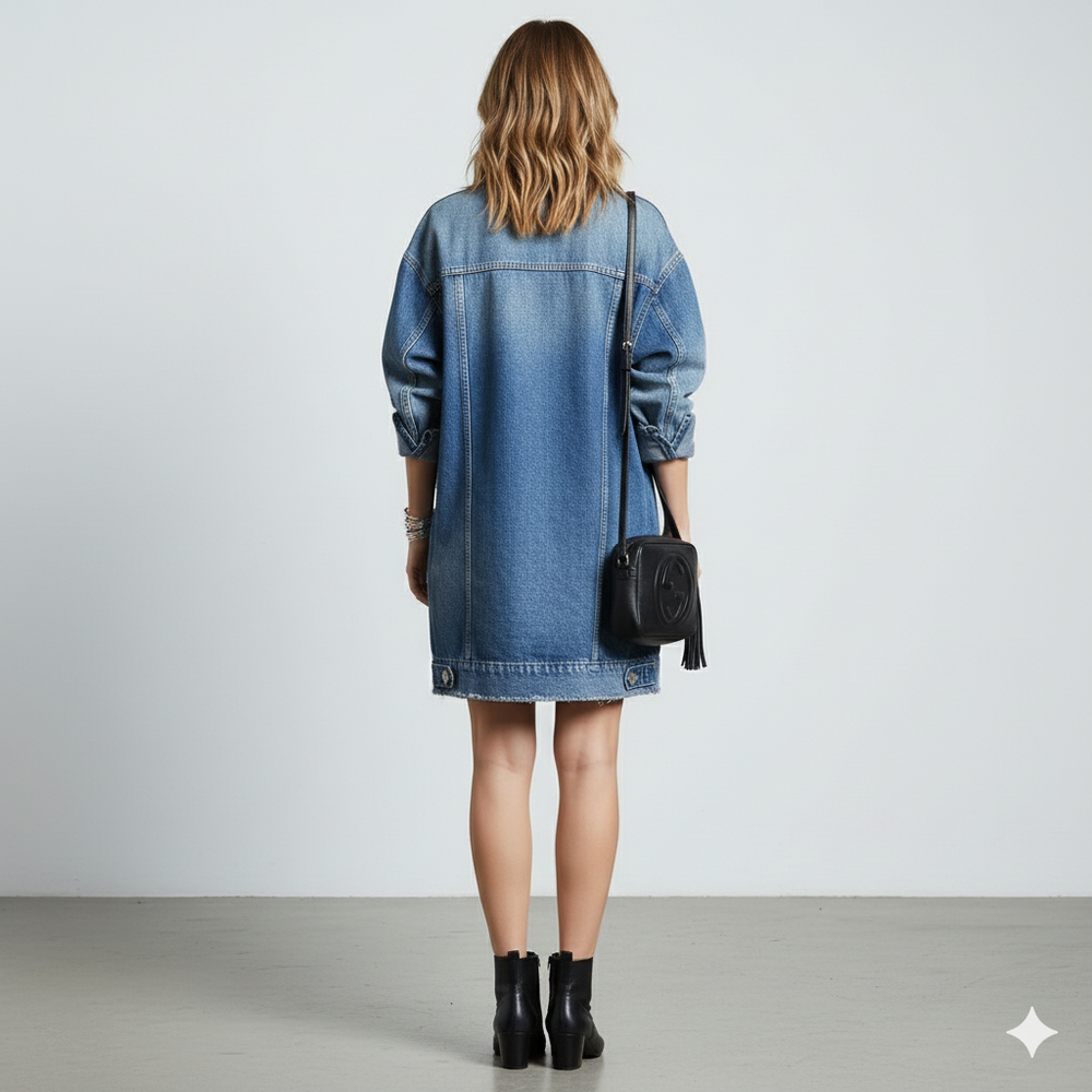 Damen Trenchcoat aus Denim | Mittellang & Modern | Übergang