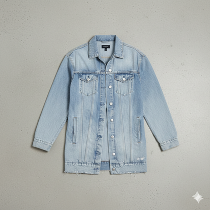 Damen Trenchcoat aus Denim | Mittellang & Modern | Übergang