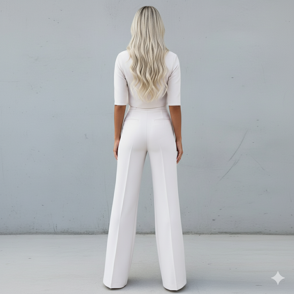 Kurzes Oberteil & High Waist Hose | Weit & Elegant