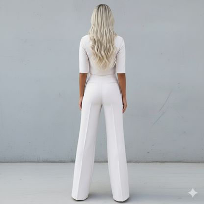 Kurzes Oberteil & High Waist Hose | Weit & Elegant