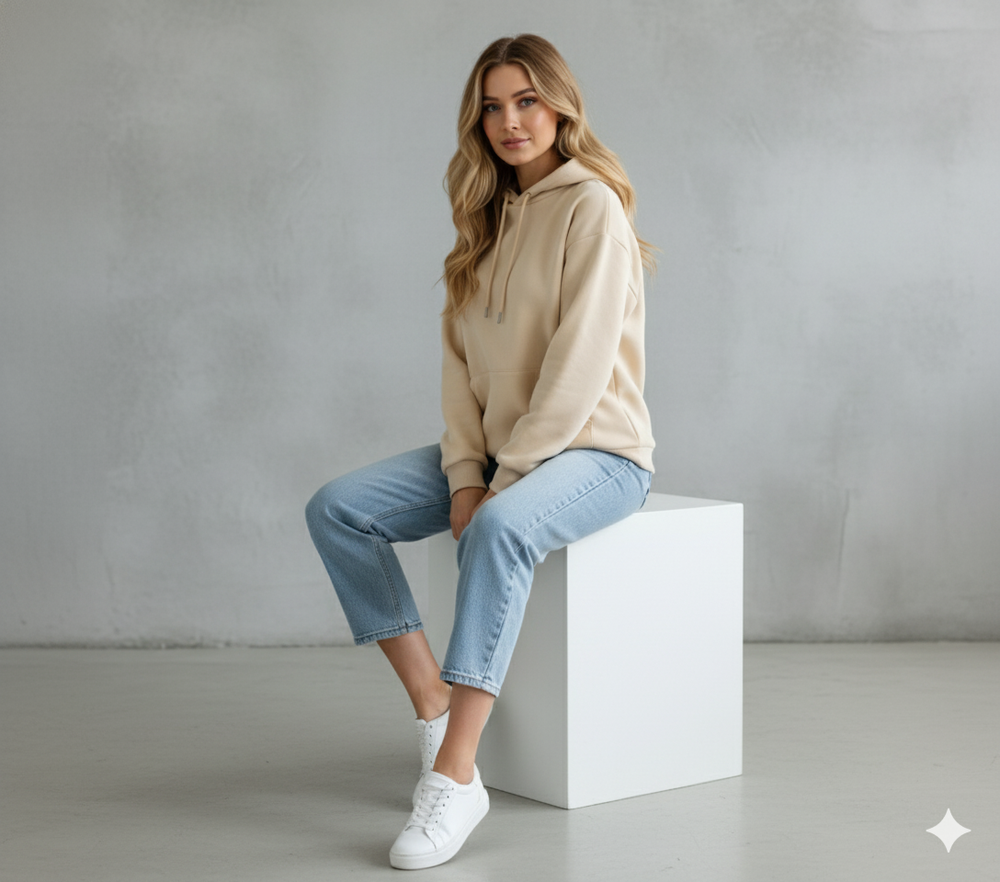 Lässiger Damen Hoodie mit Rückendruck