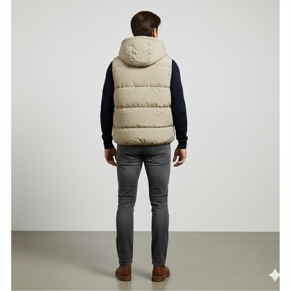 Herren Steppweste mit Kapuze | Warm & Bequem | Herbst/Winter