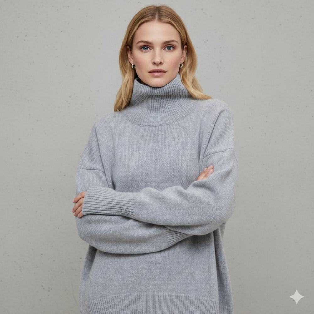 Kuscheliger Damenpullover mit Rollkragen | Warm für Herbst/Winter