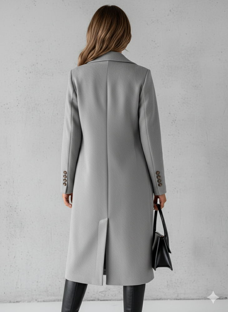 Damen Mantel mit Reverskragen | Doppelreihig & Elegant | Herbst/Winter