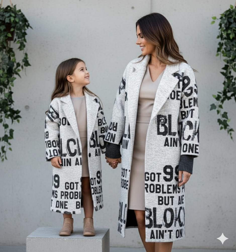 Damen Wollmantel mit Karomuster | Oversize & Warm | Winter