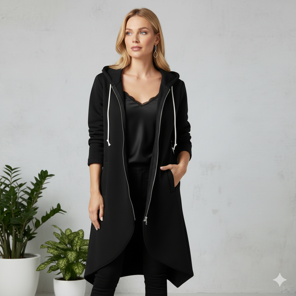 Damen Sweatjacke mit Kapuze & Reißverschluss | Herbst/Winter