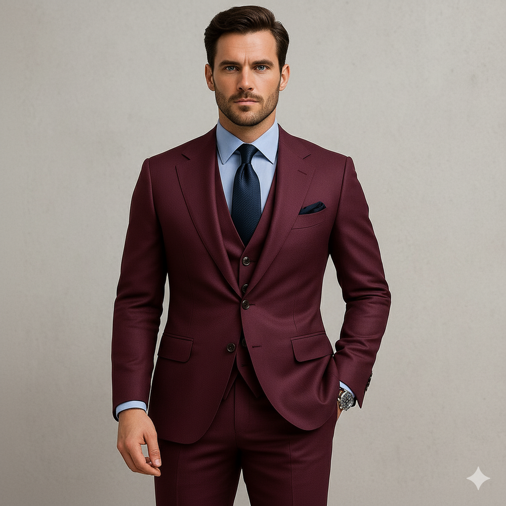 Herren Anzug 3-teilig | Slim Fit Elegant für Hochzeit & Business