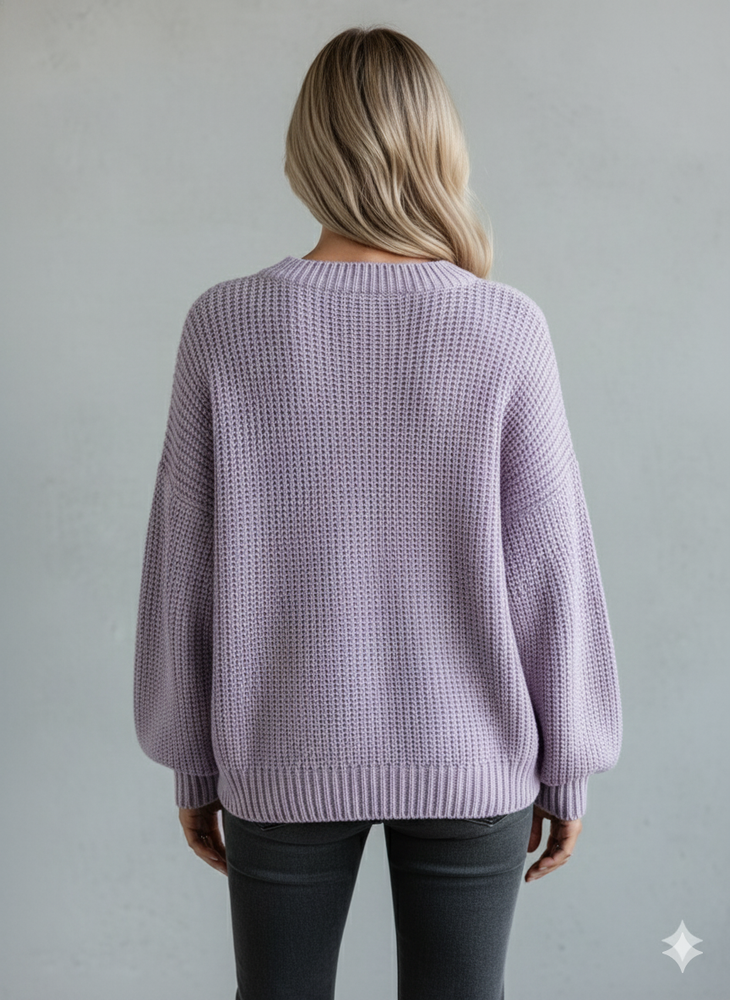 Locker gestrickter Damenpullover | Oversize & Freizeit