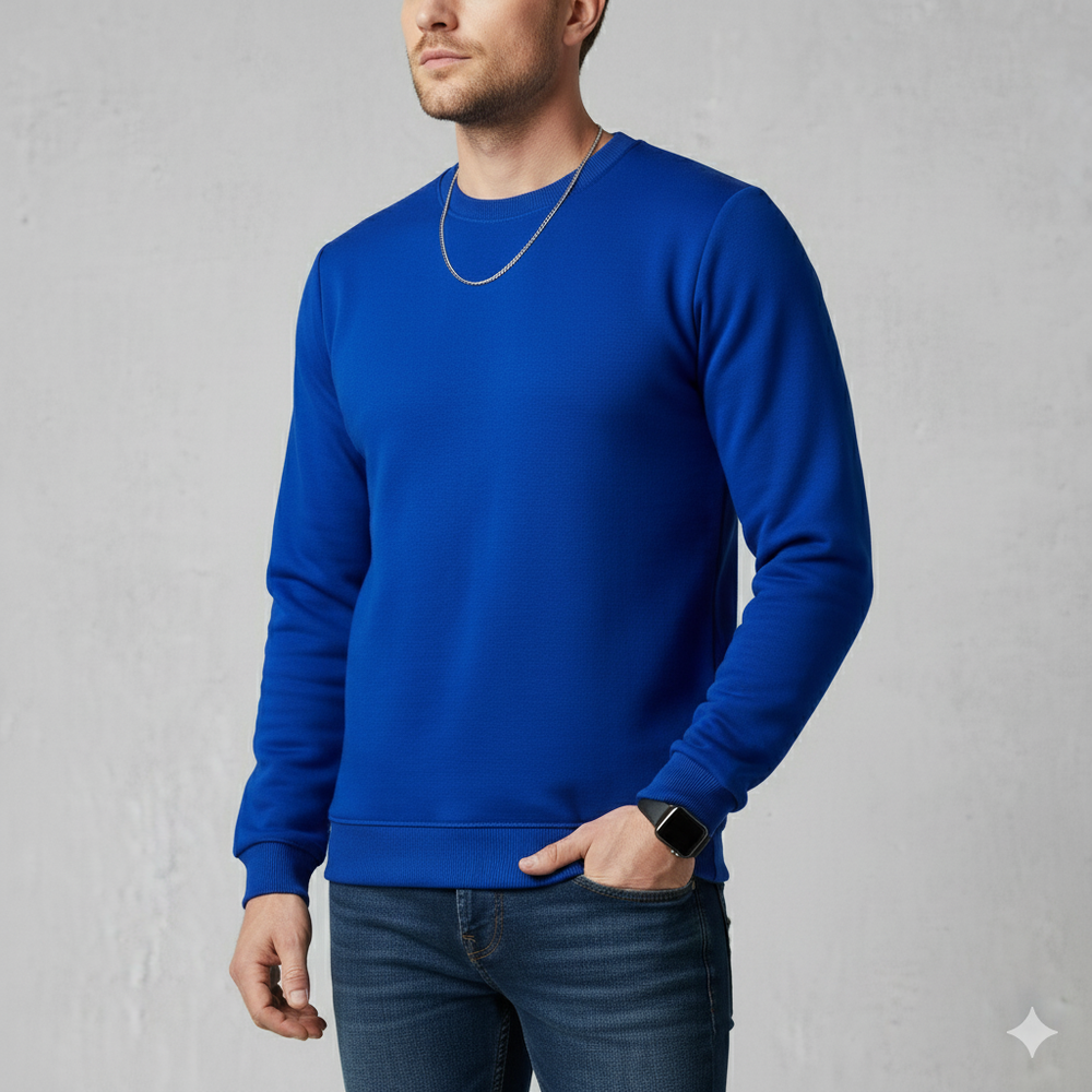 Herren Sweatshirt mit Rundhalsausschnitt
