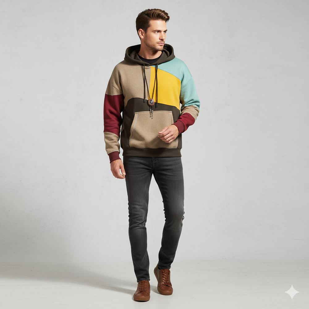 Stylischer Herren Hoodie | Muster & Casual | Herbst