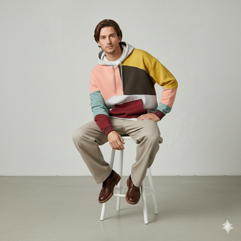 Stylischer Herren Hoodie | Muster & Casual | Herbst