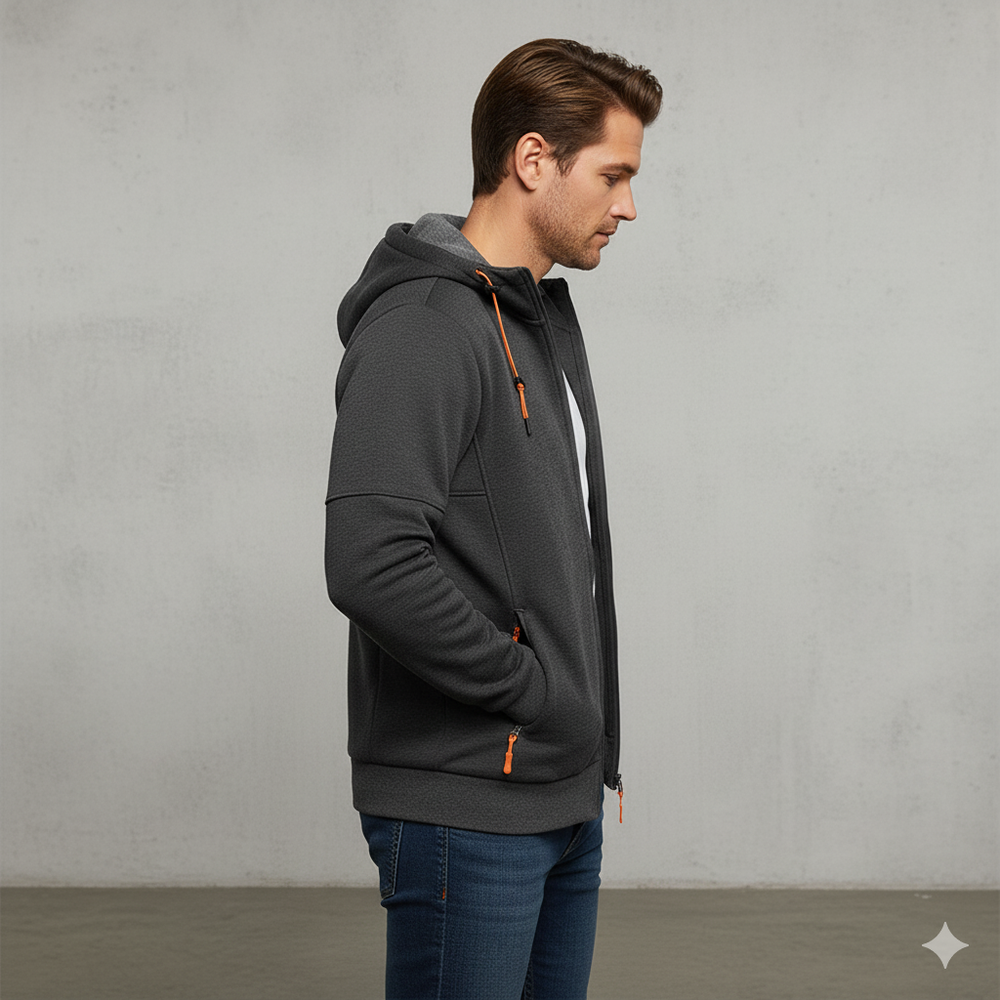 Fleecejacke für Herren mit Kapuze | Warm & Bequem | Herbst