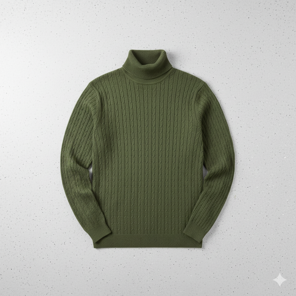 Feiner Herren Strickpullover mit Rollkragen