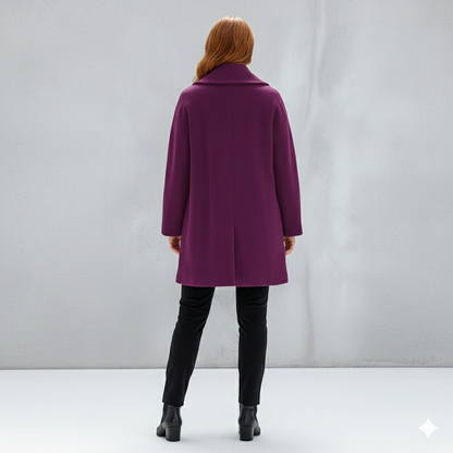 Damen Wollmantel Figurbetont Elegant | Stehkragen | Herbst Winter