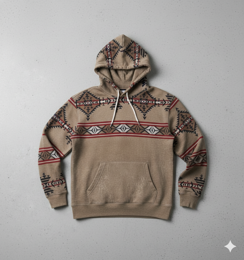 Herren Hoodie mit Muster | Lässig & Warm | Herbst/Winter