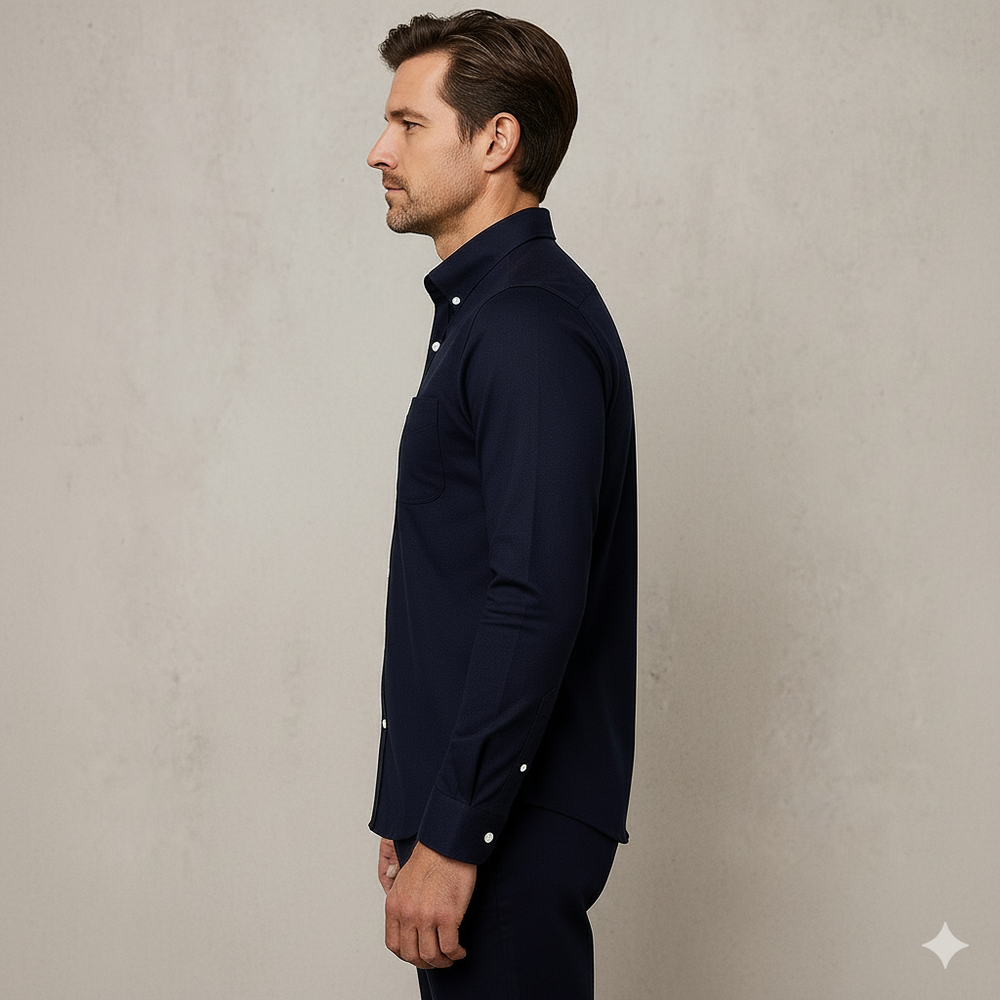 Herren Slim Fit Businesshemd | Atmungsaktiv & Herbst