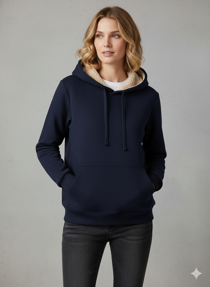 Kuscheliger Damen Hoodie mit Teddyfutter